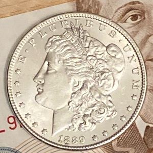 High grade Morgan silver dollar. Rare in this quality